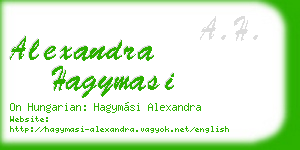 alexandra hagymasi business card